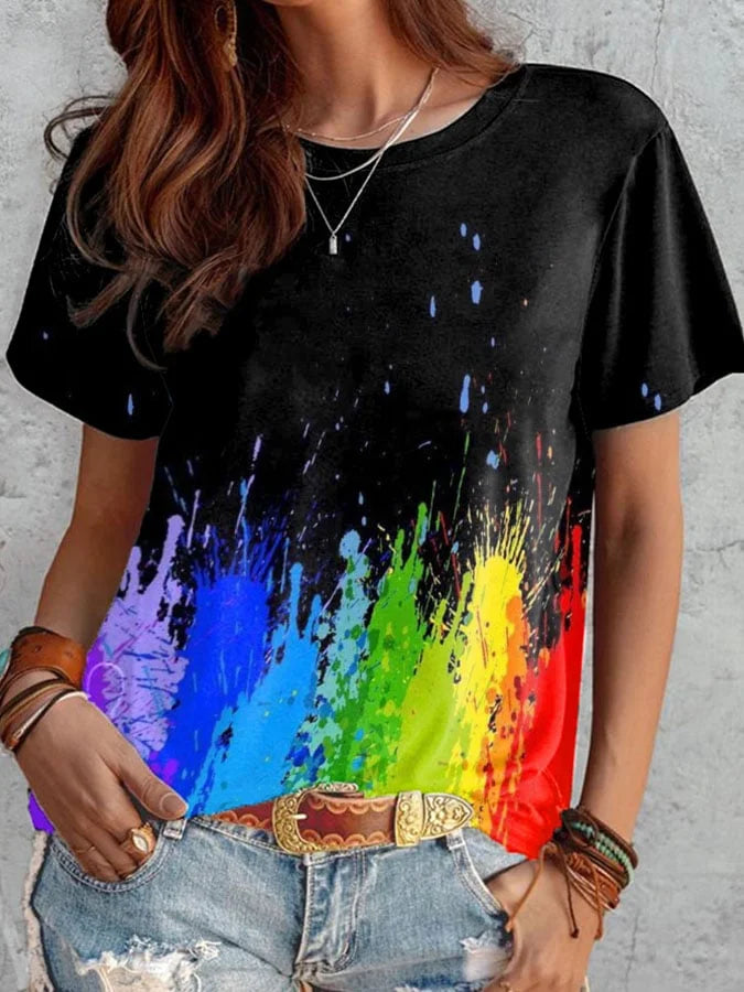 Aya - stylish rainbow shirt