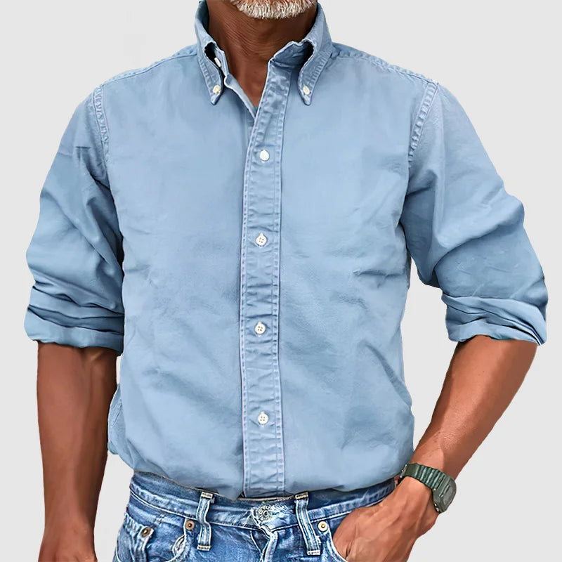 Vince - men's shirt in a vintage look with a washed out look