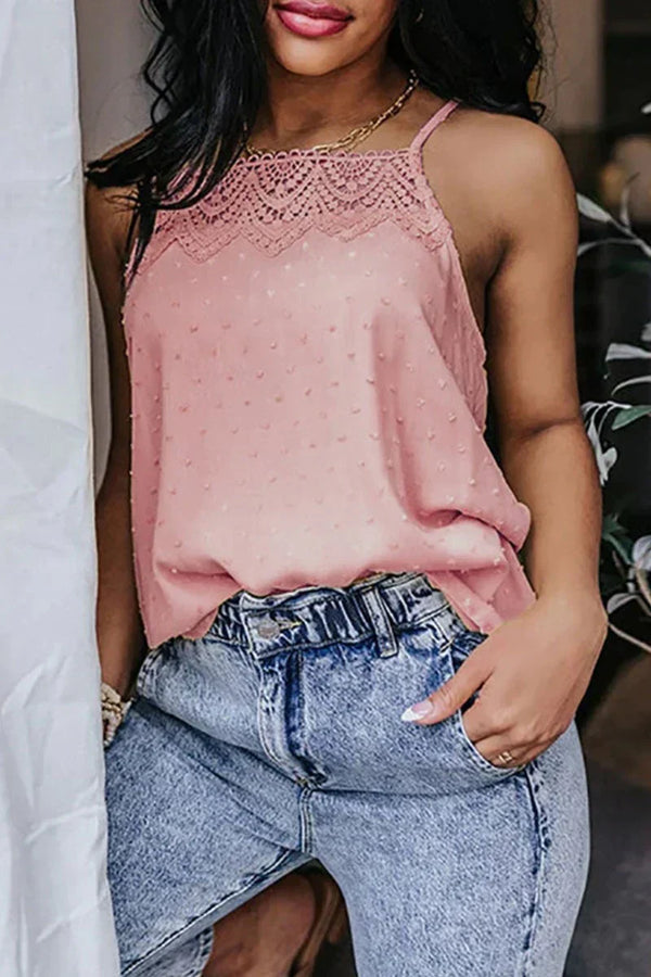 Delaney - stylish summer top with spaghetti straps