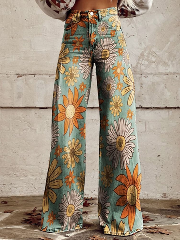 Wide - patterned pants