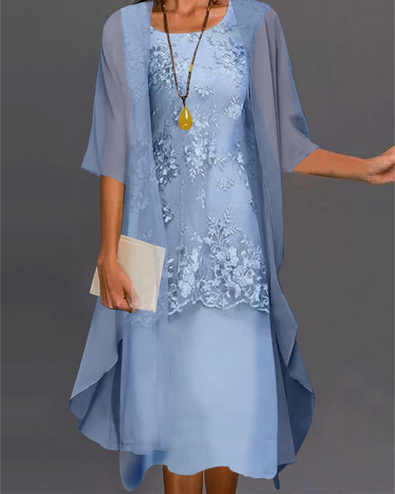 Two-piece chiffon dress - Roma
