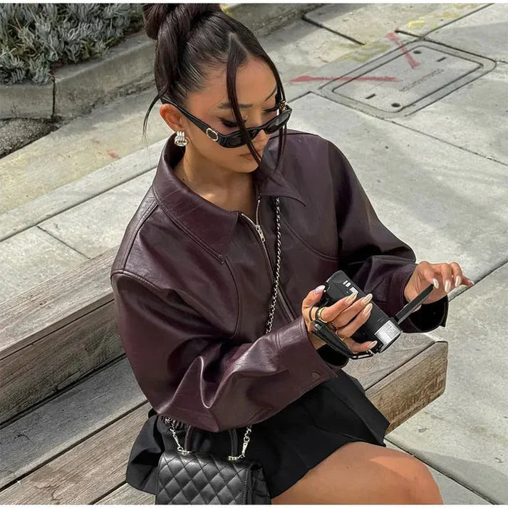 Anna - classic burgundy jacket