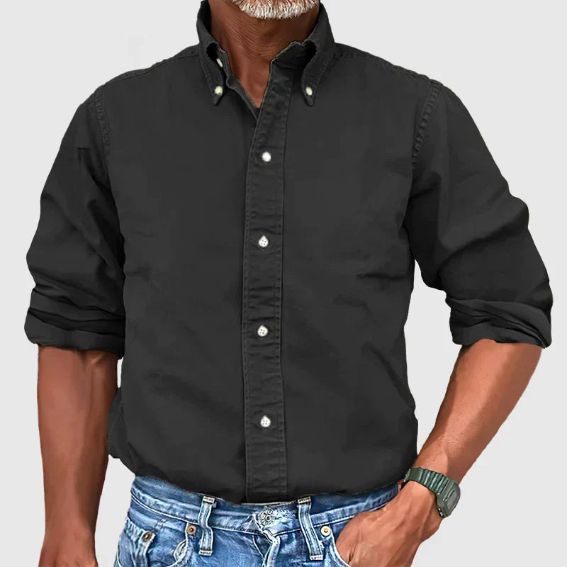Vince - men's shirt in a vintage look with a washed out look