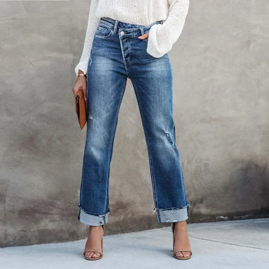 Alani - denim pants with high waist