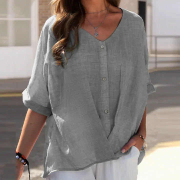 Beautiful ladies blouse with v-neck
