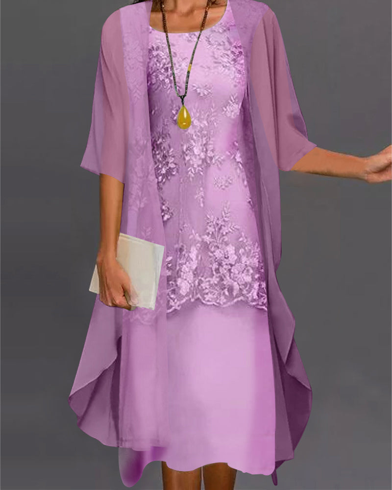 Two-piece chiffon dress - Roma