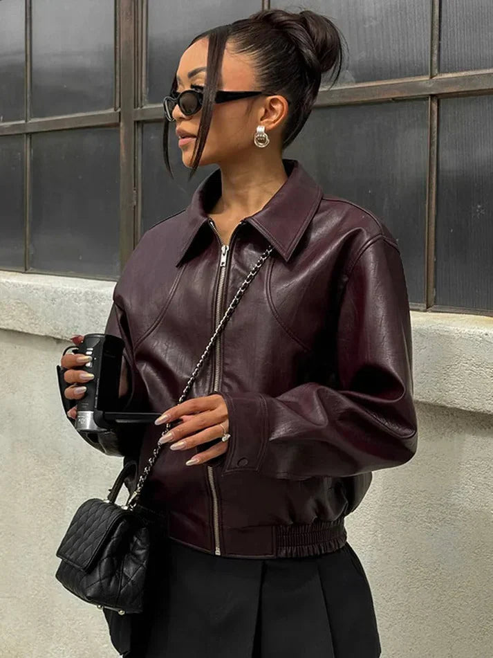 Anna - classic burgundy jacket