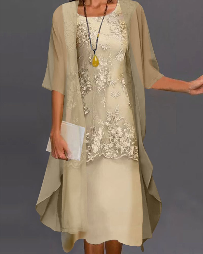 Two-piece chiffon dress - Roma