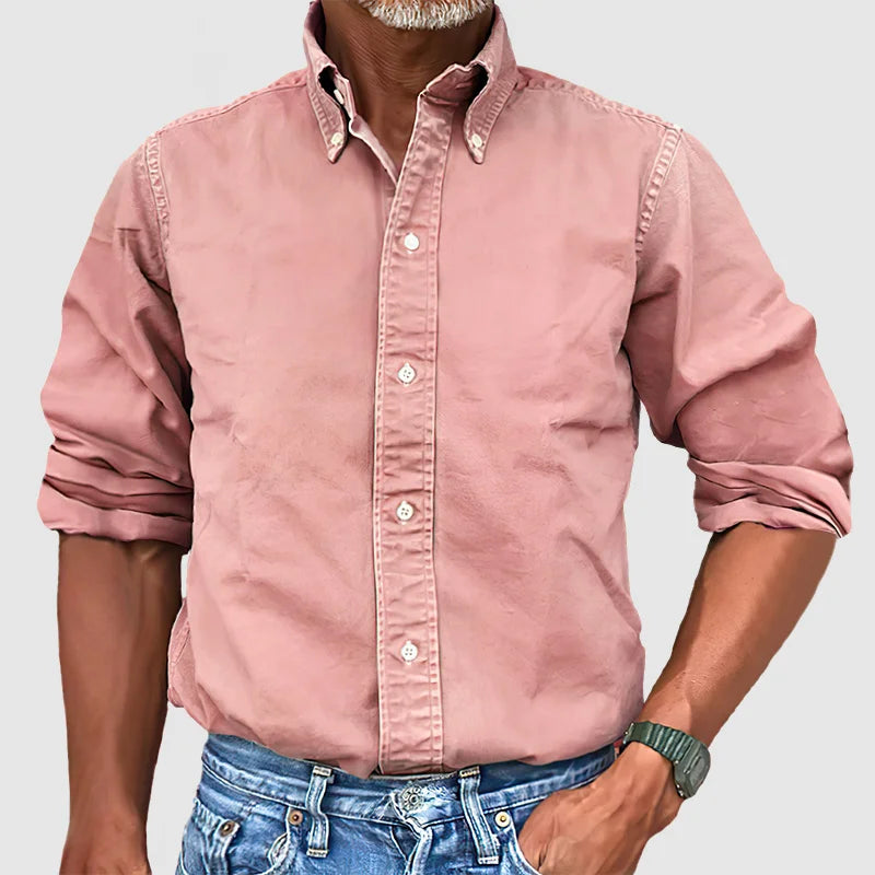 Vince - men's shirt in a vintage look with a washed out look