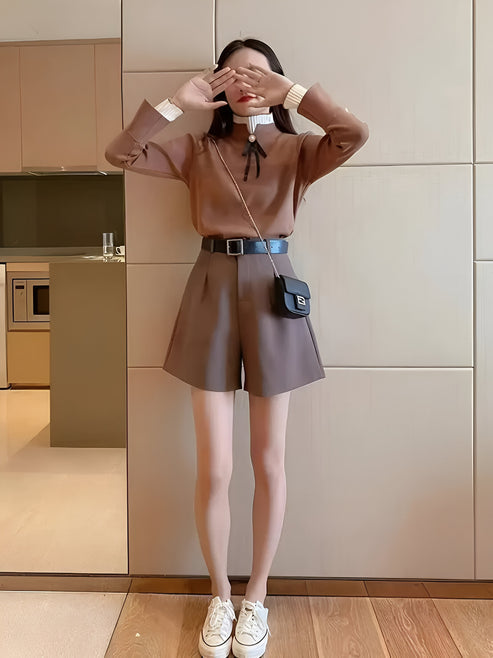 Jamin - comfortable patchwork knit top