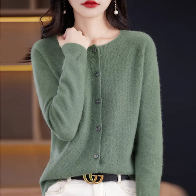 Annika - wool cardigan - soft and stylish wool women's jacket for autumn and winter