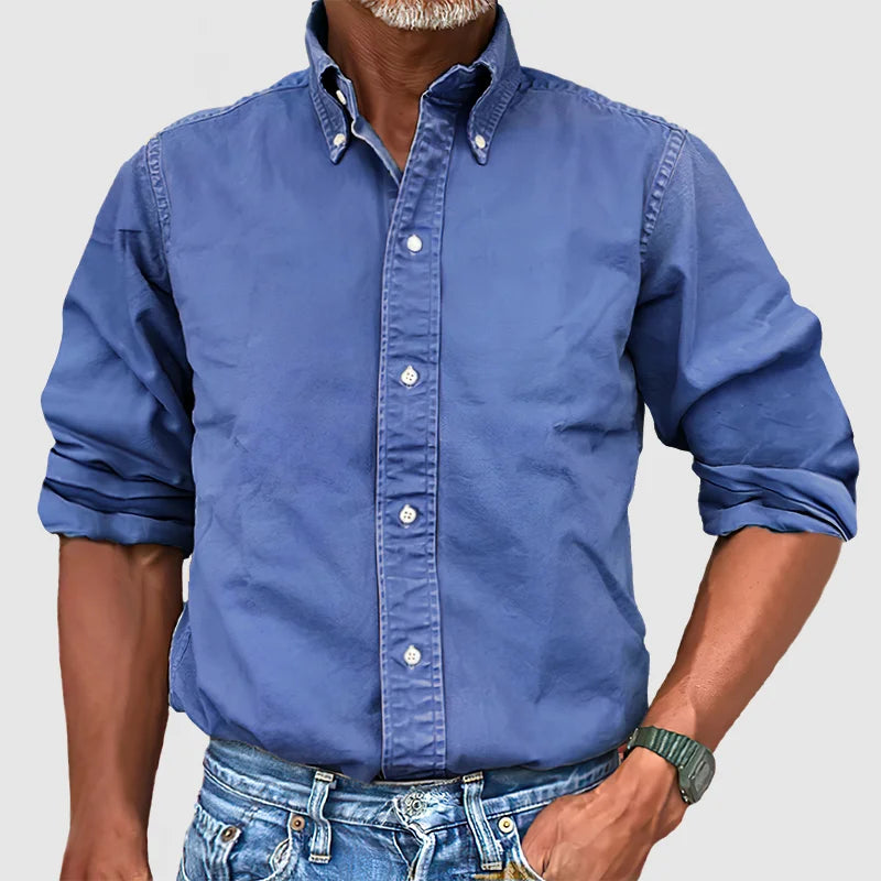 Vince - men's shirt in a vintage look with a washed out look