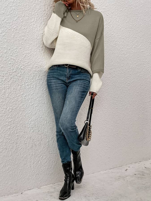 Heather - color block sweater