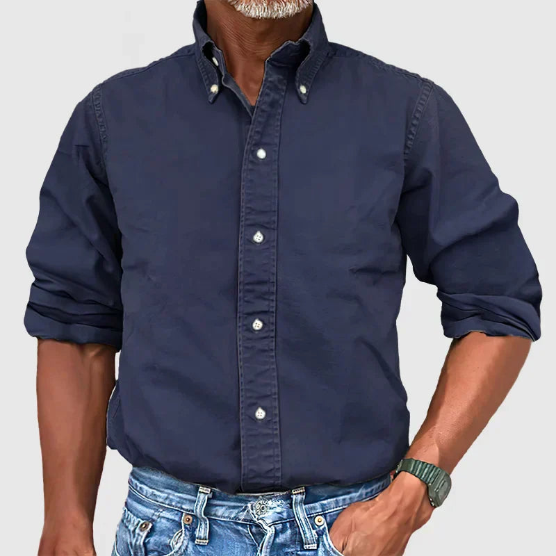 Vince - men's shirt in a vintage look with a washed out look
