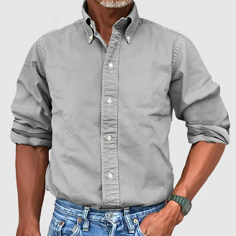 Vince - men's shirt in a vintage look with a washed out look