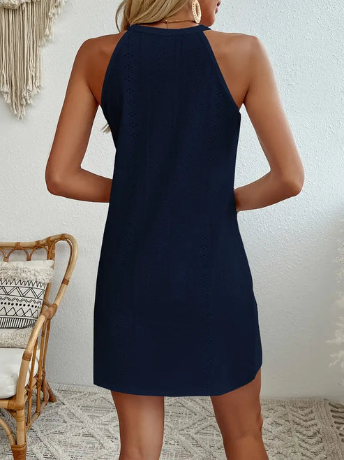 Alyssa | stylish black halter dress
