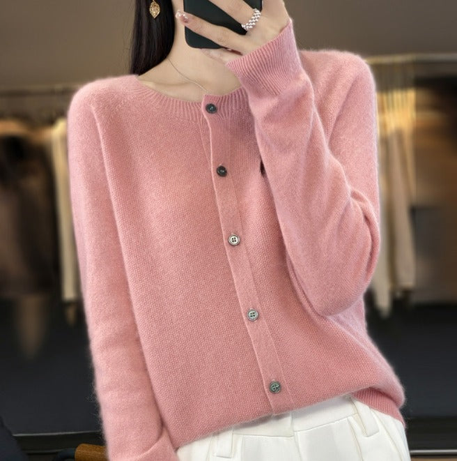 Annika - wool cardigan - soft and stylish wool women's jacket for autumn and winter