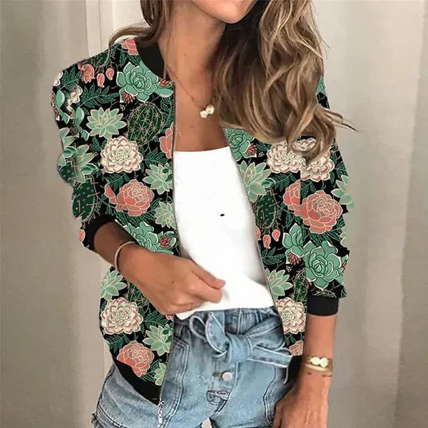 Aimee - printed zip-up jacket