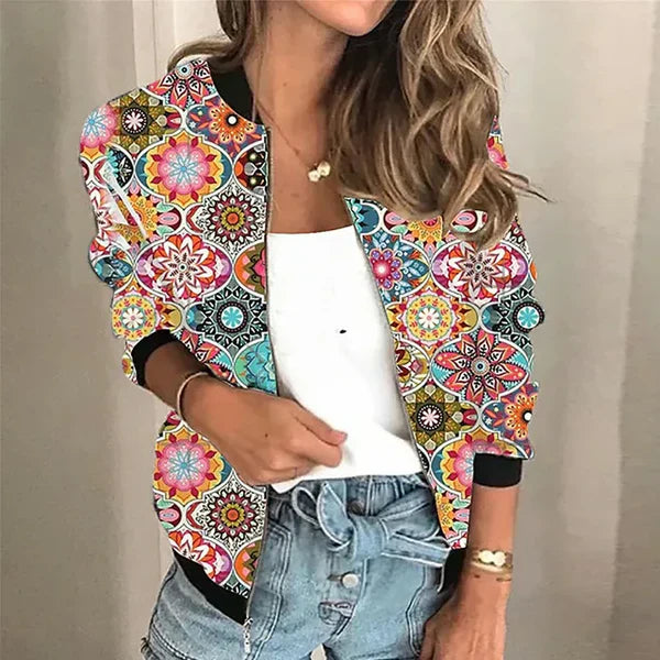 Aimee - printed zip-up jacket
