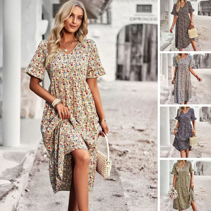 Lena – summer dress with floral print