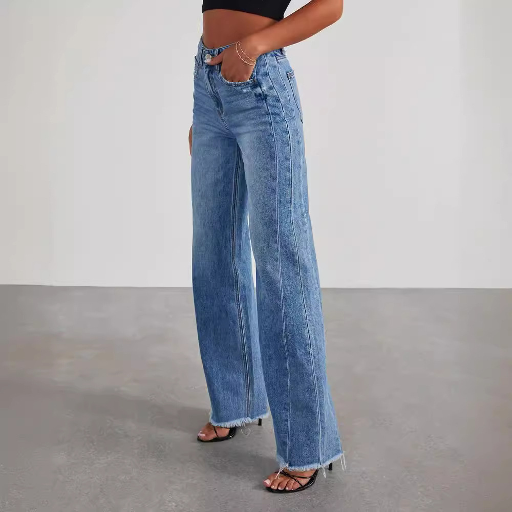 Stylish casual high waist jeans for women