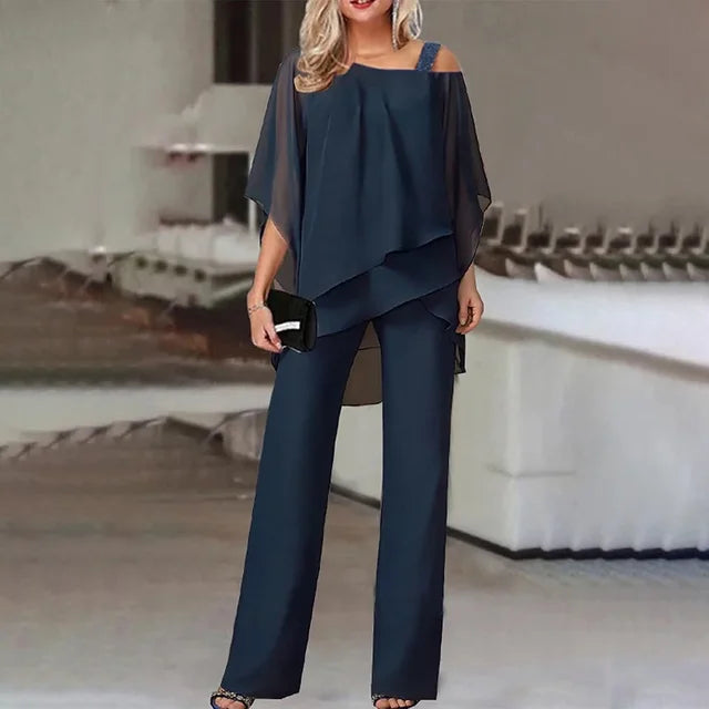 Wilma - elegant off-shoulder design two-piece set for women