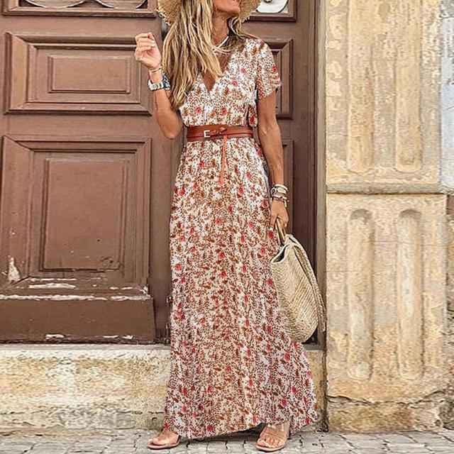 Anais - long Ibiza pleated dress