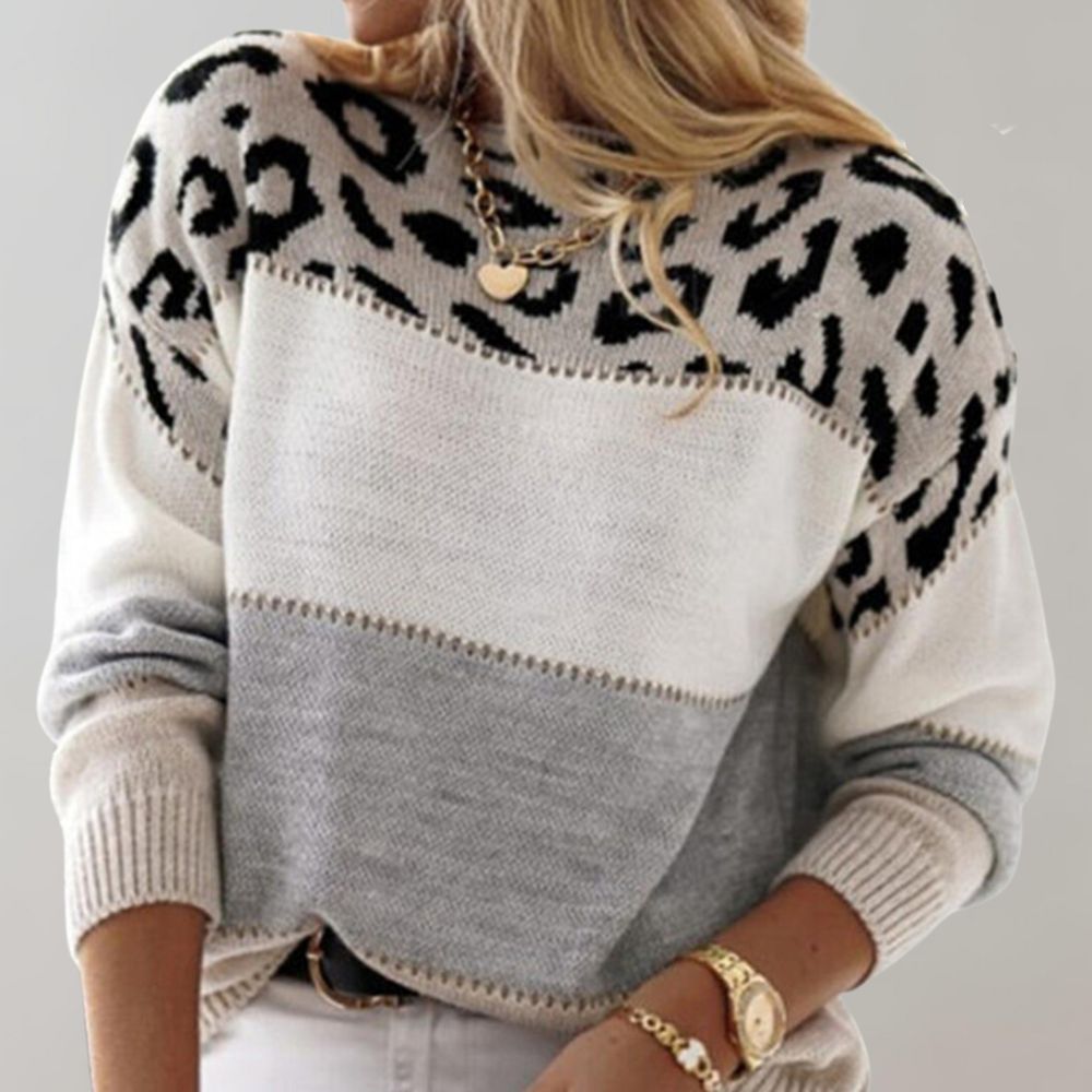 Warm knit sweater for women - classic & comfortable