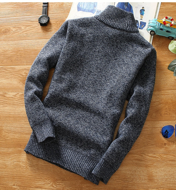 Titan half zip men's sweater - warm knitted sweater