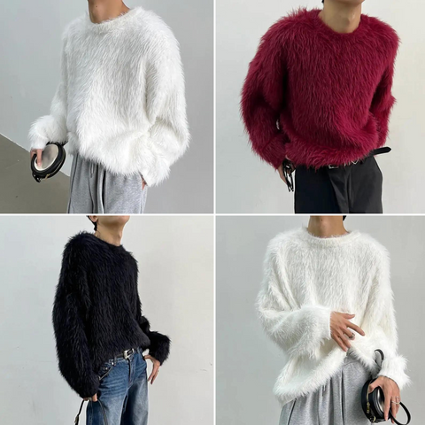 Frank - luxury plain sweater with long sleeves