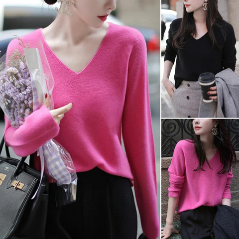 Jaemy - Italian knitted v-neck top