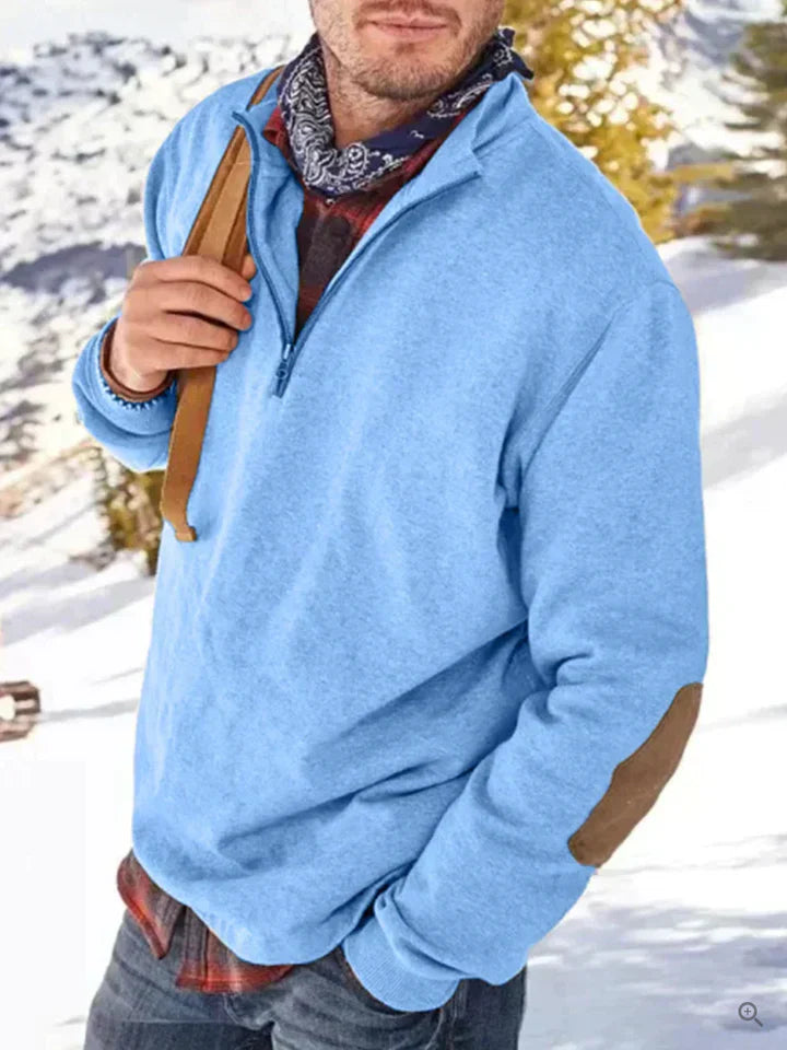 Alpha urban - thick jumper vest with half zip closure