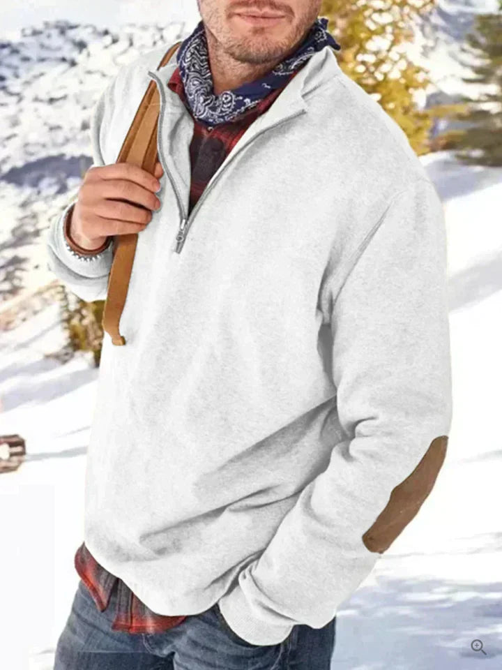 Alpha urban - thick jumper vest with half zip closure