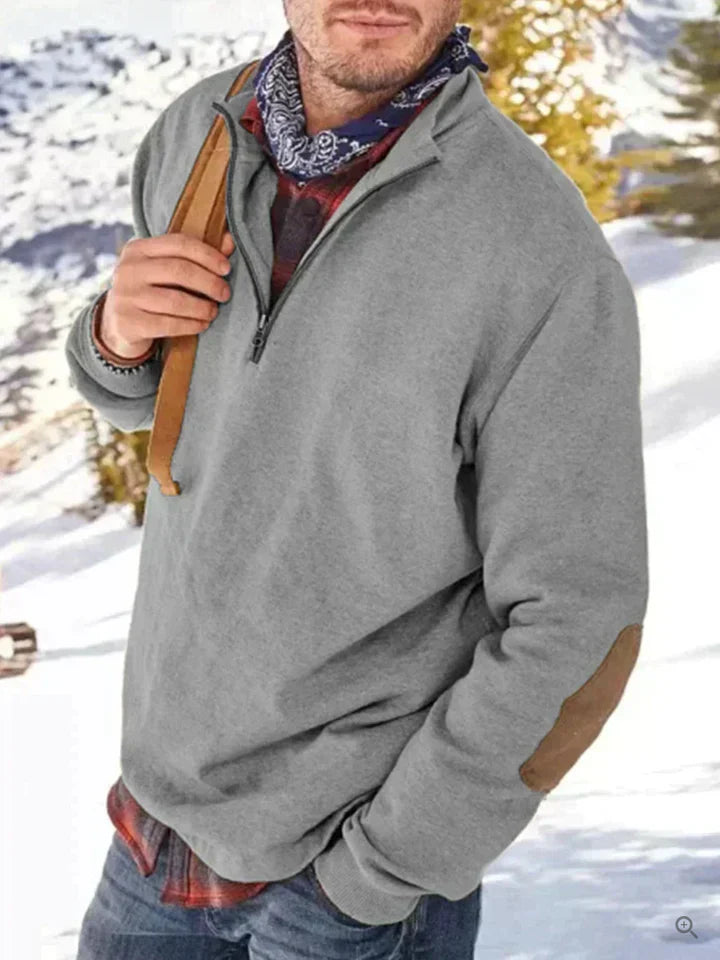 Alpha urban - thick jumper vest with half zip closure