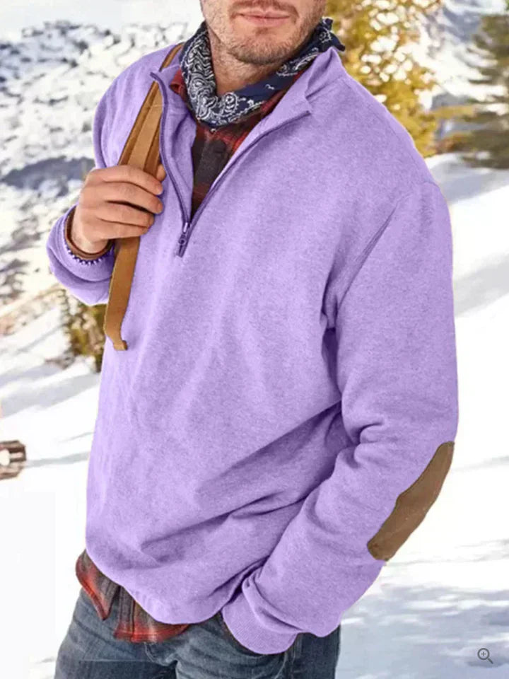 Alpha urban - thick jumper vest with half zip closure