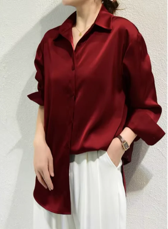 Paige – elegant satin blouse