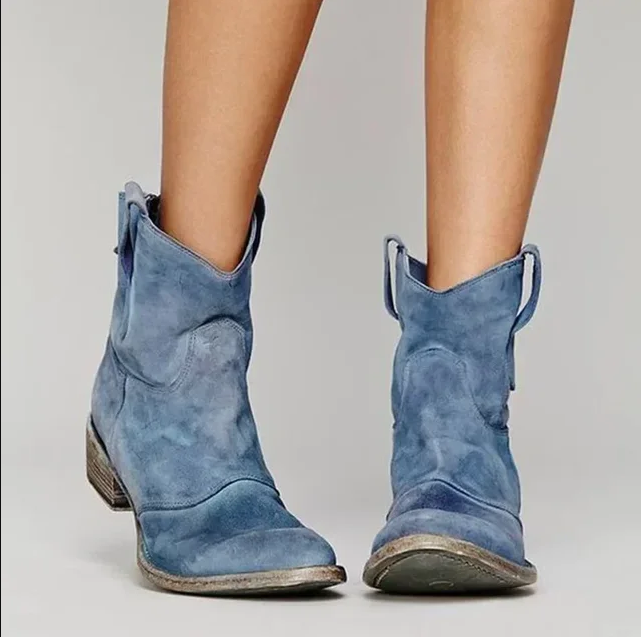 Vintage cowboy ankle boots for women