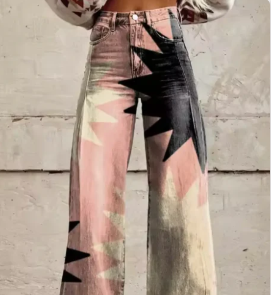 Anzhela - wide trousers with colorful print