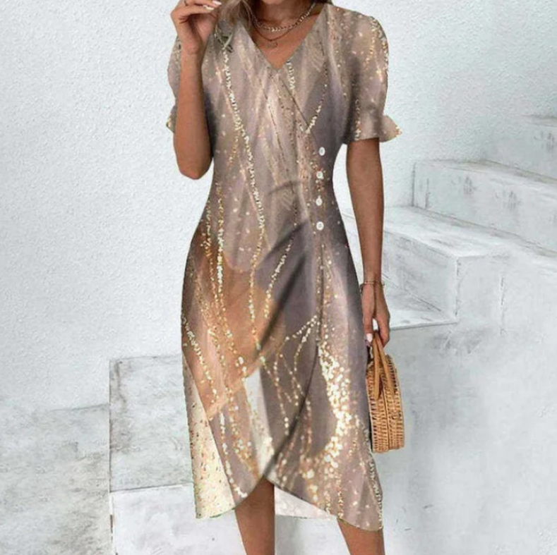 Amalia | chic midi wrap dress for women pure elegance