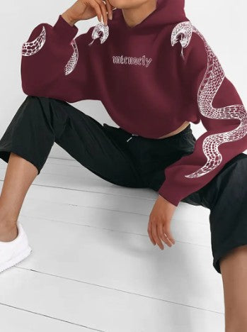 Zuri - katoenen hoodie met print