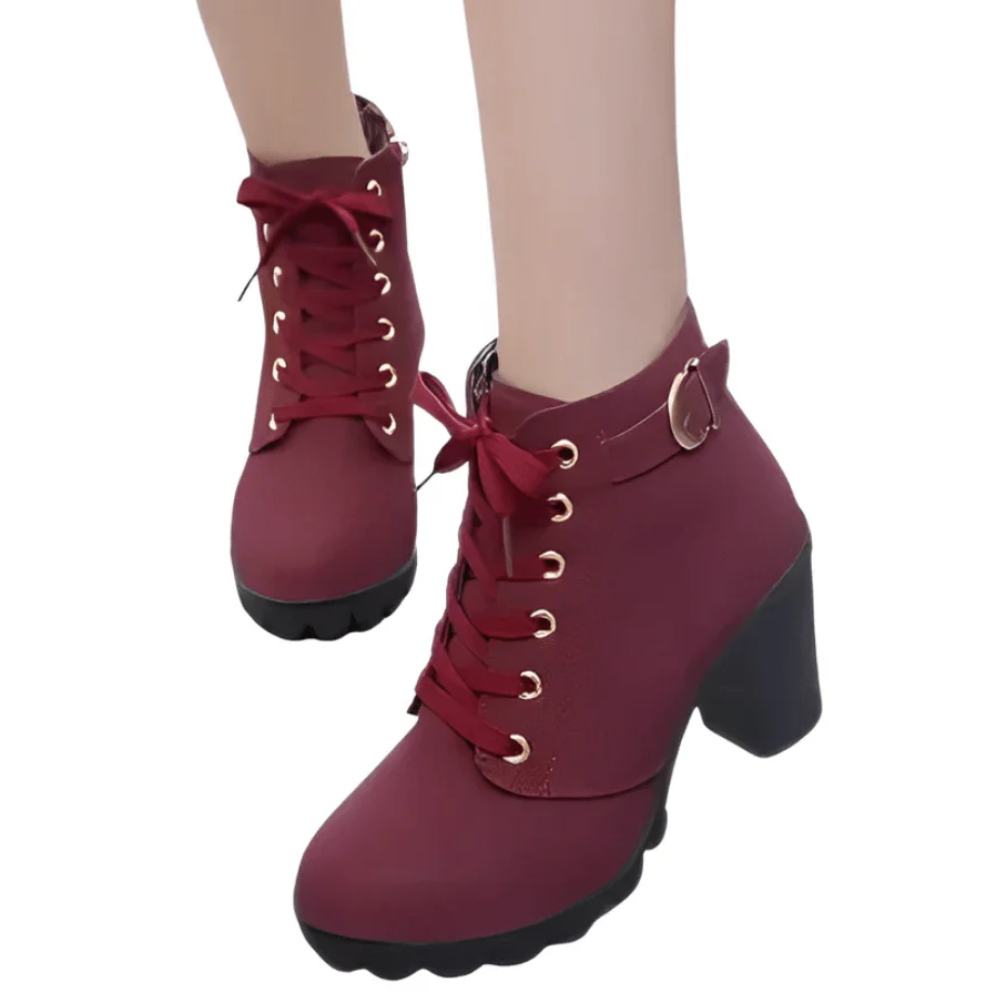 Women's ankle boots with laces