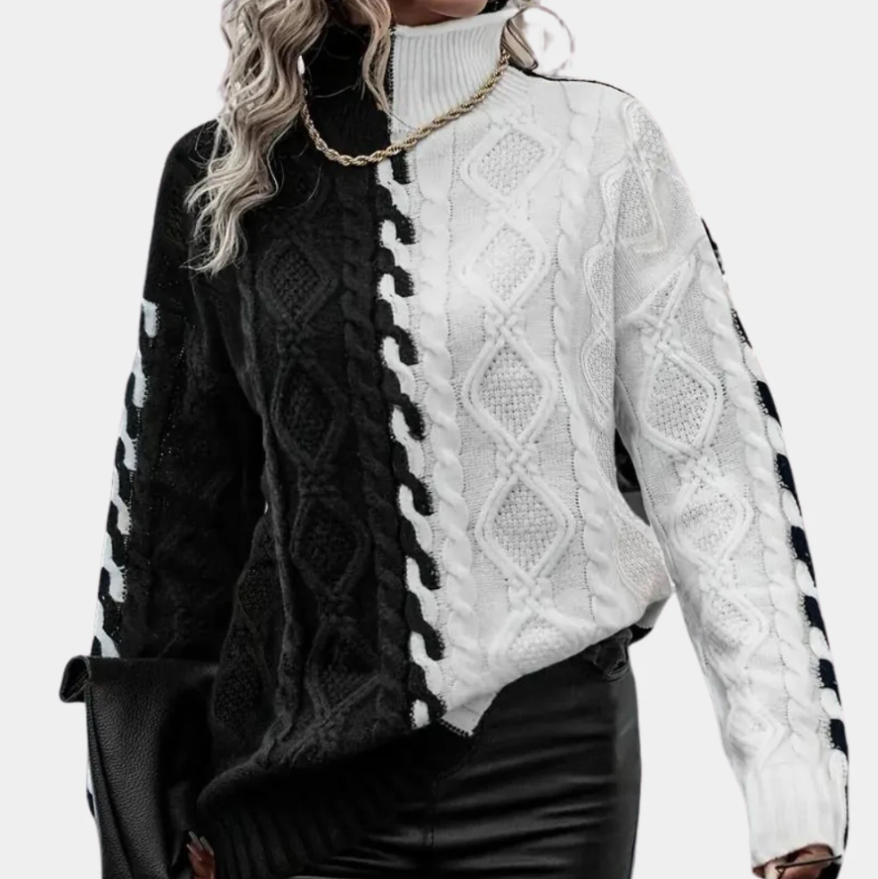 Lujza - stylish and modern women's turtleneck sweater for a sophisticated look
