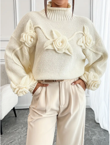 Amihan turtleneck with floral print