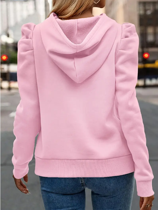 Anzu - cotton hoodie with puffed sleeves
