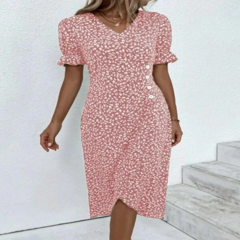 Amalia | chic midi wrap dress for women pure elegance