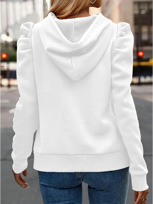 Anzu - cotton hoodie with puffed sleeves