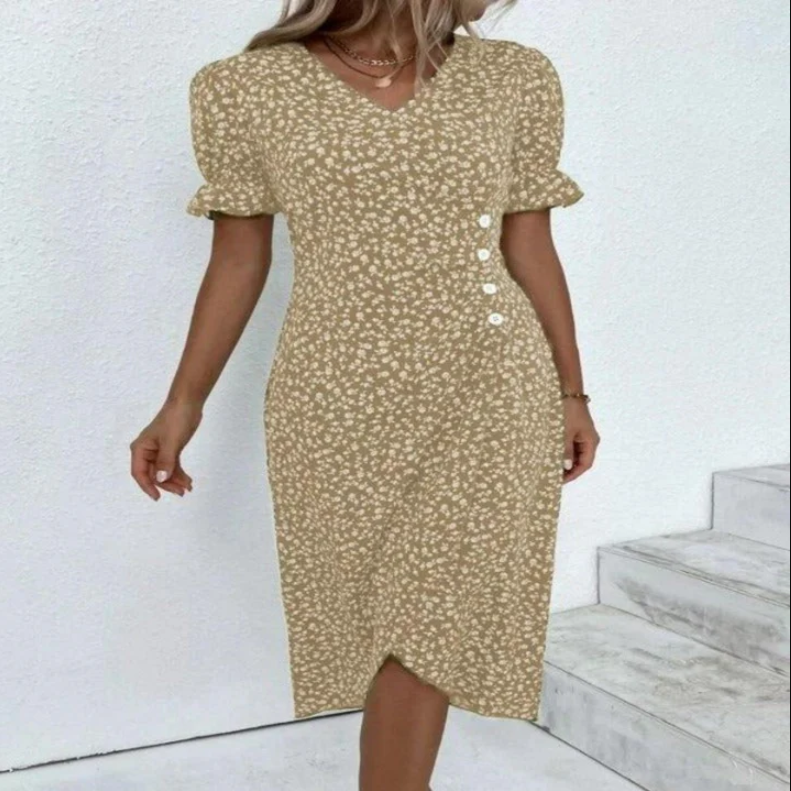 Amalia | chic midi wrap dress for women pure elegance