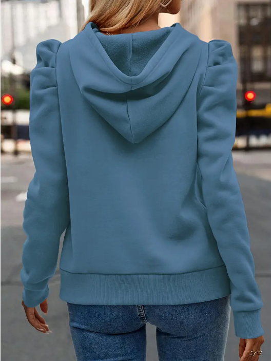 Anzu - cotton hoodie with puffed sleeves