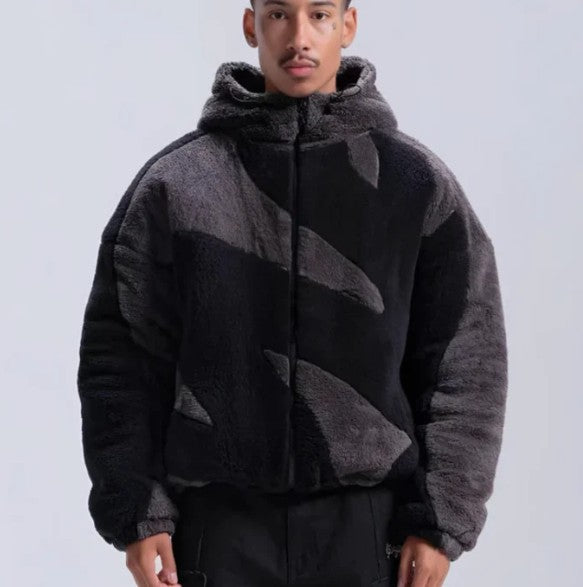 Anton - warm lambswool jacket with zipper