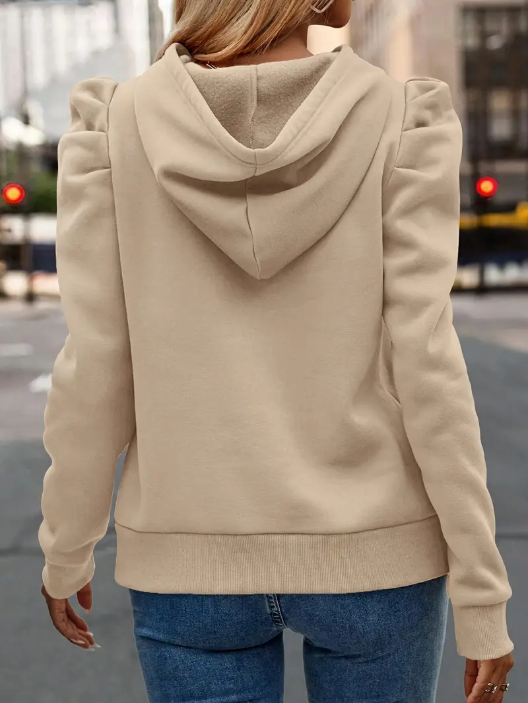 Anzu - cotton hoodie with puffed sleeves